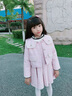 G.DUCKKIDS女童小香風(fēng)套裝裙子春秋季洋氣中大童時(shí)尚娃娃領(lǐng)衣服連衣裙兩件套 粉紅色套裝 140 cm 曬單實(shí)拍圖