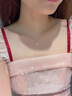 SGE四葉草項(xiàng)鏈女生玫瑰金彩金輕奢小眾鎖骨鏈送女友情人節(jié)禮物 四葉草項(xiàng)鏈【玫瑰金色】 曬單實(shí)拍圖