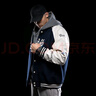 Monster Guardians 棒球服男 美式復古拼接夾克外套國潮風寬松百搭保暖休閑男裝 Navy 藏青色 M 曬單實拍圖