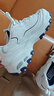 斯凱奇（Skechers）男女同款小白鞋厚底增高休閑鞋網(wǎng)面透氣運動(dòng)鞋老爹鞋 白色/海軍藍色/WNV 36 曬單實(shí)拍圖