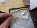 六福珠寶 一生一世黃金手鐲泥鰍背福滿傳家足金手鐲 計價 60mm-約13.14克 曬單實拍圖