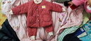 寶寶衣服6-12個月秋冬分體兒童秋冬新款棉服套裝男女寶寶棉衣棉褲休閑套裝家居戶外兩件套02 磚紅色 磚紅色-有領(lǐng) 100 建議85-95可開檔 曬單實(shí)拍圖