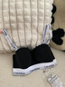 Calvin Klein內(nèi)衣【七夕禮物摩登引力帶】女士可卸肩帶ck無(wú)鋼圈抹胸文胸QF7628 UB1-太空黑 M 曬單實(shí)拍圖