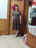 珍妮噠闊太太真絲連衣裙桑蠶絲中年媽媽連衣裙女夏季中老年新款洋氣遮肚 紅色 XL 105-120斤 曬單實(shí)拍圖