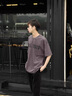 皇呈重磅純棉短袖t恤男2025衣服春夏季美式潮流潮牌寬松男裝半袖t恤衫 深灰色 XL 115-140優(yōu)先發(fā)貨 曬單實(shí)拍圖