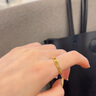 周大隆貓眼黃金戒指999足金車花金戒指女戒素圈送老七夕情人節(jié)禮物 12# 約3.3克多退少補 曬單實拍圖