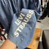 Levi's李維斯童裝【商場同款】夏季兒童牛仔短褲男童休閑五分褲子 蒼穹藍(lán) 160 /66 【建議身高152-158cm】 曬單實(shí)拍圖