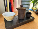 九土創(chuàng  )意日式干泡茶壺承長(cháng)方細陶茶杯臺儲水式小茶盤(pán)茶托簡(jiǎn)約功夫茶具 曬單實(shí)拍圖