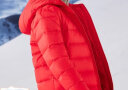 雪中飞童装儿童轻薄羽绒服男童新款中大童女童薄款外套冬 中国红 130cm 实拍图