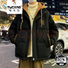 啄木鳥羽絨服男冬季新款日系復古潮牌羽絨衣服青年加厚保暖寬松休閑外套 黑色 XL 曬單實拍圖