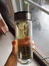 思寶（SIBAO）玻璃水杯墨晶雙層泡茶杯男保溫水晶茶杯商務(wù)玻璃杯官方旗船店 2號-  送杯套杯刷杯墊 360ml 曬單實(shí)拍圖