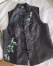COMIC SOUL中國風(fēng)黑色女馬甲秋款春秋中式刺繡背心盤(pán)扣上衣外套無(wú)袖外搭馬夾 黑色 3XL 建議135-150斤 曬單實(shí)拍圖