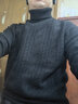 恒源祥100%純羊毛衫男百搭潮韓版針織打底衫秋冬季線(xiàn)衣中年男士高領(lǐng)毛 DN-7969黑色 180 曬單實(shí)拍圖