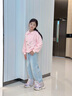 OVE女童牛仔褲春秋2025新款兒童春裝新中式國風褲子女大童直筒闊腿褲 13108藍色 150 150cm 曬單實拍圖