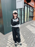 mlgt童裝官方品牌店 女童套裝2025春秋季衛(wèi)衣工裝褲中大童春裝兩件套 黑色 110 cm 曬單實(shí)拍圖