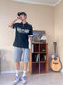 Calvin Klein Jeans夏季男士休閑通勤印花ck抽繩腰純棉針織運動(dòng)短褲J325563 P2D-星灰 XL 曬單實(shí)拍圖