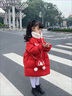G.DUCKKIDS女童羽絨服外套2023新款兒童加厚冬裝寶寶漢服棉襖小女孩保暖上衣 紅色 90 建議身高80-90年齡2-3歲 曬單實(shí)拍圖