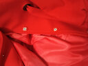 Mirza Mirror秋冬毛呢外套女中長(cháng)款顯瘦新娘結婚紅色禮服系帶收腰顯瘦呢子大衣 紅色 S 曬單實(shí)拍圖