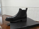 ClessidraCL英倫風(fēng)休閑高幫馬丁靴復古布洛克雕花切爾西靴加絨男短靴子 CL黑色 41 曬單實(shí)拍圖