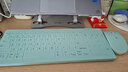 Double Shell超靜音鍵盤(pán)藍牙無(wú)線(xiàn)有線(xiàn)三模防水薄膜鍵盤(pán)圖書(shū)館可用可水洗多系統平板ipad/Mac/WIN電腦筆記本便攜 C96綠色鍵鼠套裝 曬單實(shí)拍圖