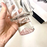 津盼觀山玻璃水杯高顏值女士果汁飲料牛奶杯子咖啡杯高腳啤酒杯洋酒杯 粉色觀山玻璃杯 350ml 1只 曬單實(shí)拍圖