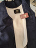 古漠望羊中老年男士唐裝羊皮羊毛馬甲皮毛一體真皮背心加厚保暖爸爸裝秋冬 深藍色 2XL 3尺4 曬單實(shí)拍圖
