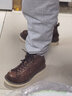 羚步 男士馬丁靴高幫皮鞋英倫風(fēng)男靴真皮皮靴透氣中幫靴子男百搭拼色工裝短靴 咖啡色（加絨款） 38 曬單實(shí)拍圖