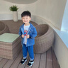 巴布豆兒童外套男童春秋款牛仔夾克女童秋裝時(shí)尚潮流復(fù)古防風(fēng)童裝 外套+褲子 110 曬單實(shí)拍圖