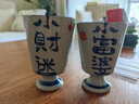 悠瓷（youcci）復古文藝手繪哈哈高腳杯粗陶青花馬克杯陶瓷主人杯高顏值手握茶杯 青花高腳杯-小財迷 曬單實拍圖