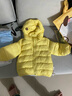 乖奇熊男女寶寶連帽羽絨服秋冬保暖加厚外衣上裝嬰兒造型可愛(ài)白鴨絨外套 明黃色/小蜜蜂 90 曬單實(shí)拍圖