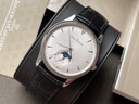 【二手99新】（Jaeger）積家大師系列小丑超薄男士腕表日歷月份月相自動(dòng)機械背透二手奢侈品名表回收 大師月相1368420金陀-白盤(pán)皮帶39MM 曬單實(shí)拍圖