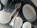 賀羽閣星空碗磨砂面加厚陶瓷碗精致復古家用餐具吃飯碗碟新款米飯碗面碗 9寸加大菜盤(pán)一個(gè) 曬單實(shí)拍圖