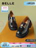 百丽乐福鞋女专柜同款黑色牛皮粗跟单鞋Z1R1DAA3 黑色 34 实拍图
