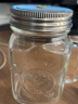 Libbey利比 源自台湾玻璃杯公鸡杯北欧INS复古梅森杯饮料果汁奶昔杯把手杯 有孔盖+吸管 实拍图