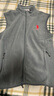 U.S. POLO ASSN.馬甲男抓絨搖粒絨秋冬立領(lǐng)無袖背心男裝外套 中灰色 XL  曬單實(shí)拍圖