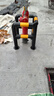 消防栓防撞護(hù)欄鋼管室外L型口字圍欄C型隔離墻角轉(zhuǎn)角消火栓防撞柱 C型雙層76*500*500*600*1.5黑黃 曬單實(shí)拍圖