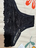 蜜桃下（MITAOXIA）透明蕾絲內褲女士性感低腰小三角褲衩純欲風(fēng)棉襠短褲網(wǎng)紗誘惑底褲 黑色 均碼 90-140斤 曬單實(shí)拍圖