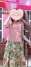 川朗連衣裙女2025夏季新款女裝時尚氣質(zhì)減齡小個子碎花兩件套夏天裙子 磚紅色 XL （110斤-125斤） 曬單實拍圖