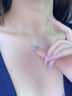 中國黃金（CHINA GOLD）海洋之心鉑金項鏈女白金愛心吊墜七夕情人節(jié)禮物送女友老婆生日 【京速達】鉑金海洋之心項鏈 曬單實拍圖