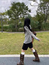 斐月伽騎士靴女復古美拉德粗跟皮帶扣馬丁靴不過(guò)膝長(cháng)筒靴新款西部牛仔靴 棕色 38 曬單實(shí)拍圖