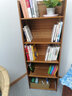 絲竹閣書(shū)架置物架楠竹多層客廳臥室收納貨架省空間書(shū)柜學(xué)生防塵落地家用 （茶色）五層50 曬單實(shí)拍圖