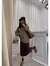皮爾卡丹（pierre cardin）仿浣熊絨套頭毛衣女秋冬溫柔慵懶風(fēng)寬松中長(cháng)款羊.毛絨打底針織衫 駝色 S 曬單實(shí)拍圖