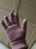 惠寻 京东自有品牌 保暖手套女反针织触屏手套冬季骑行加绒手套 粉色 实拍图