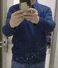 羅蒙含桑蠶絲駝絨長(cháng)袖t恤男士秋冬新款中青年純色加絨加厚保暖打底衫 5T258052藍灰 XL (180) （適合135-155斤） 曬單實(shí)拍圖
