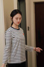 哈吉斯（HAZZYS）女裝 春季女撞色條紋休閑簡(jiǎn)約T恤女ABTSE0BAF02 曬單實(shí)拍圖