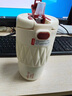 Lizclaiborne開心系列高檔咖啡杯陶瓷內(nèi)膽保溫杯中藥車載水杯子畢業(yè)禮物送老師 【奶杏白】雙飲咖啡杯 420ml 曬單實(shí)拍圖