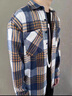 JEEP SPIRIT青少年磨毛加厚保暖格子襯衫男工裝長(cháng)袖潮流寬松學(xué)生襯衣休閑外套 CS84藍格 2XL 【135-150斤】 曬單實(shí)拍圖