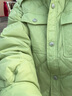 鴨鴨（YAYA）【反季】輕薄羽絨服女款新款襯衫領(lǐng)休閑內搭保暖防寒羽絨外套HY 牛油果綠 S 曬單實(shí)拍圖