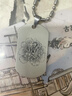 樂(lè )喵（LEMIAO）【樂(lè )喵】鈦鋼軍牌項鏈潮男定制情侶身份牌吊墜狗牌個(gè)性不銹鋼男士 軍牌+竹節鏈 雙面刻圖片 曬單實(shí)拍圖
