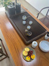 璽翰雅（ROYHOYE）高端72支德國電木茶盤(pán)套裝帶電磁爐全自動(dòng)一體功夫茶臺家用泡茶托 茶盤(pán)+越一A21電器 80*50*6CM 曬單實(shí)拍圖